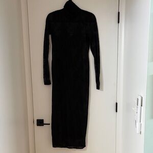 AFRM Lace Elegant Black Long Sleeve Dress